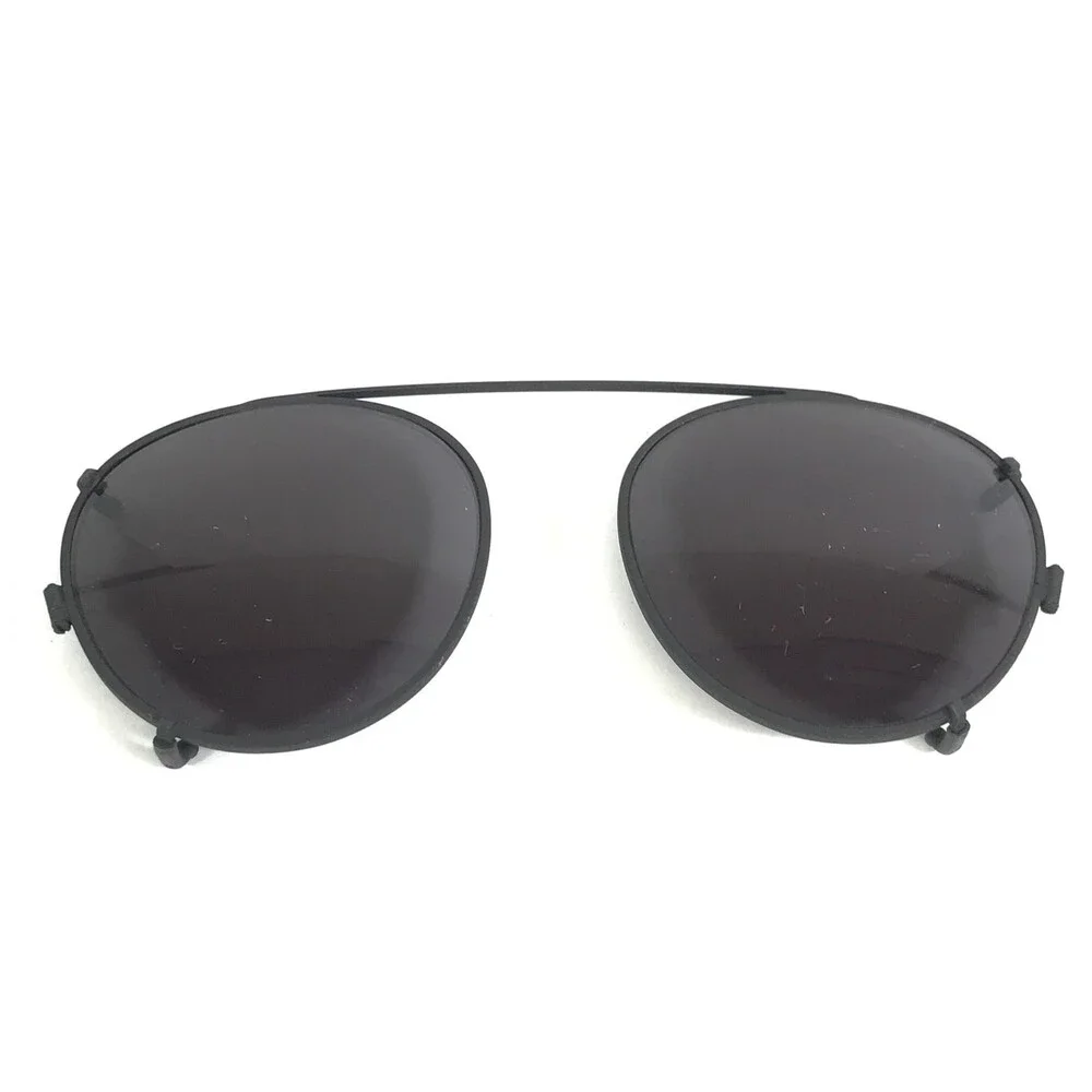 Vintage l.a Eyeworks Clip On Sunglasses for TOTTO Matte Black with Black Lenses